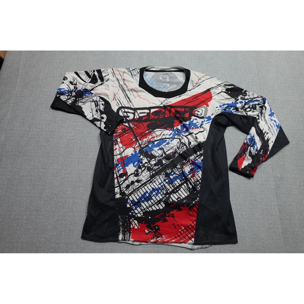 Sedici Shirt Mens Large Black Long Sleeve Motocross Mesh Jersey Riding Light